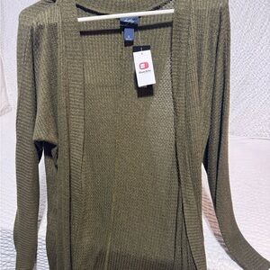 Buckle Olive Cardigan Sweater